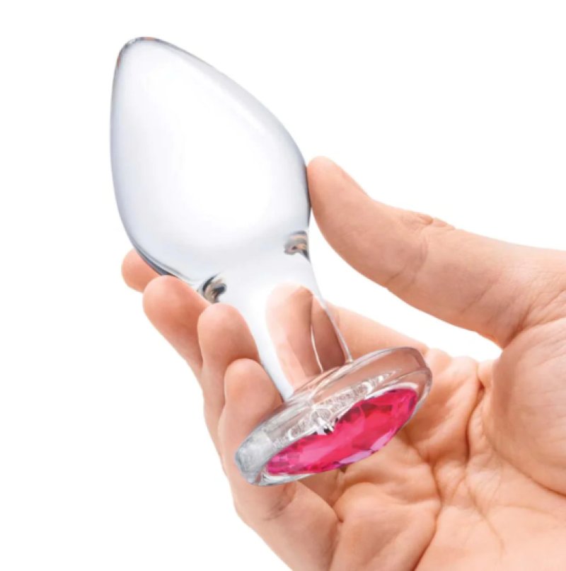 Glas 3"/ 3.5"/ 4" 3PC Heart Jewel Anal Training Kit