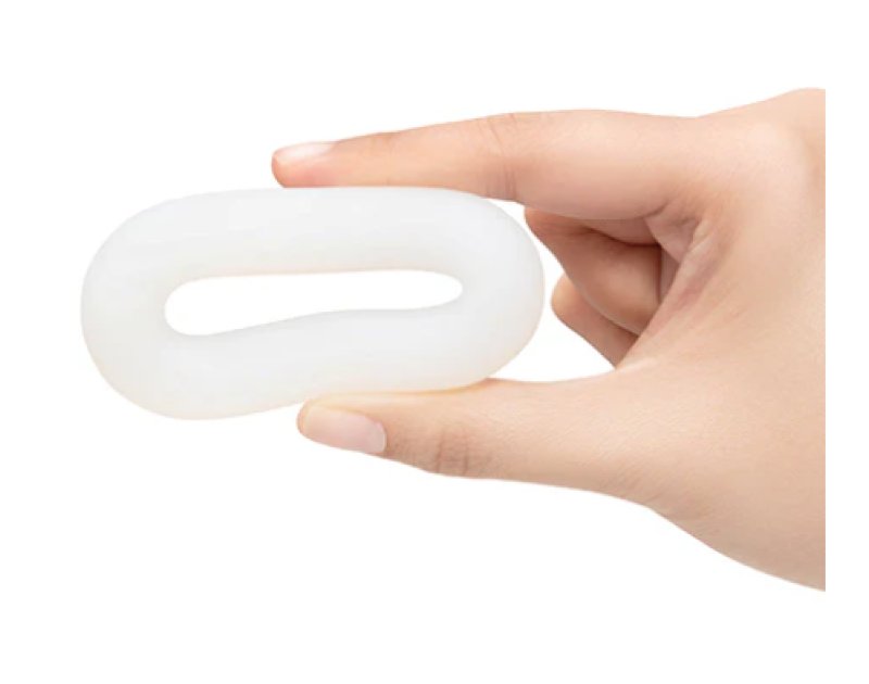 b-Vibe Flex Ring Loop - Silicone Cock Ring - Clear