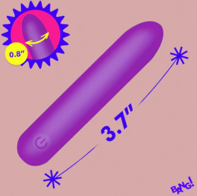 BANG! Tapered Flexible Silicone Bullet - purple
