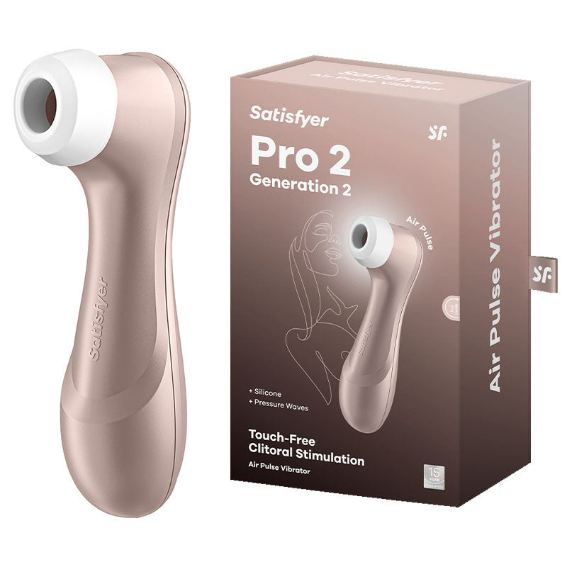 Satisfyer Pro 2 - Rose Gold - Touch-Free USB-Rechargeable Clitoral Stimulator - Just for you desires