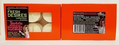 The Fresh Desires Collection Tantric Natural Massage Oil Soy Candle - Just for you desires