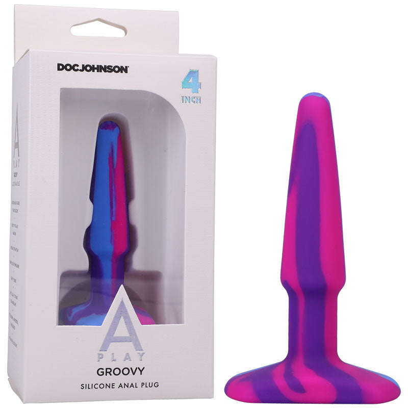 A-Play Groovy Silicone Anal Plug- 4 inch - Just for you desires