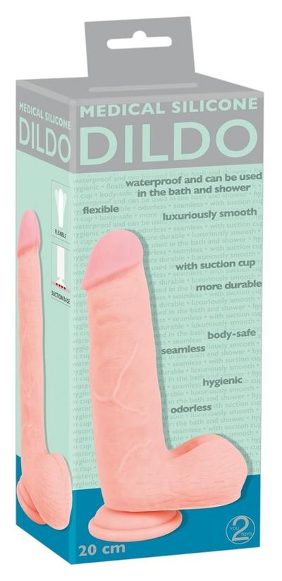 Medical Silicone 8" Dildo Flesh - Just for you desires