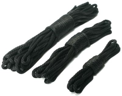6129 - Premium Black Nylon Bondage Rope 25 Feet - Just for you desires