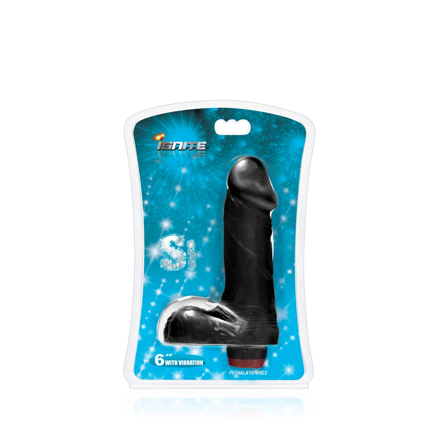 Cock w/ Balls w/ Vibration 6in Black - Just for you desires