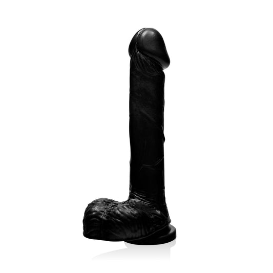 Cock w/ Balls and Suction Black 8in - Just for you desires