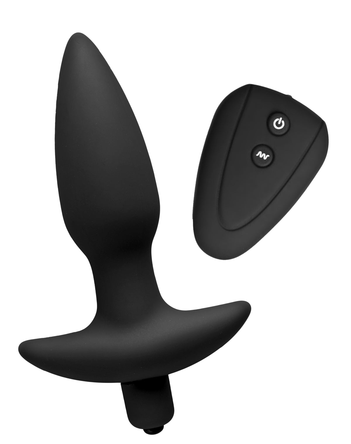 Jet Black Silicone 7 Mode Remote Anal Plug - Just for you desires