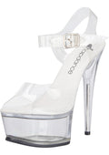 Clear Platform Sandal With Quick Release Strap 6in Heel Size 9 - Just for you desires