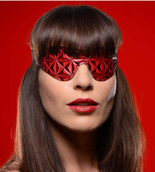 118620 - Crimson Tied Full Out Embossed Blindfold - Just for you desires