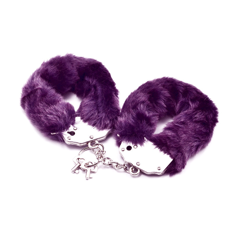 Fetish Pleasure Fluffy Hand Cuffs Purple - Just for you desires