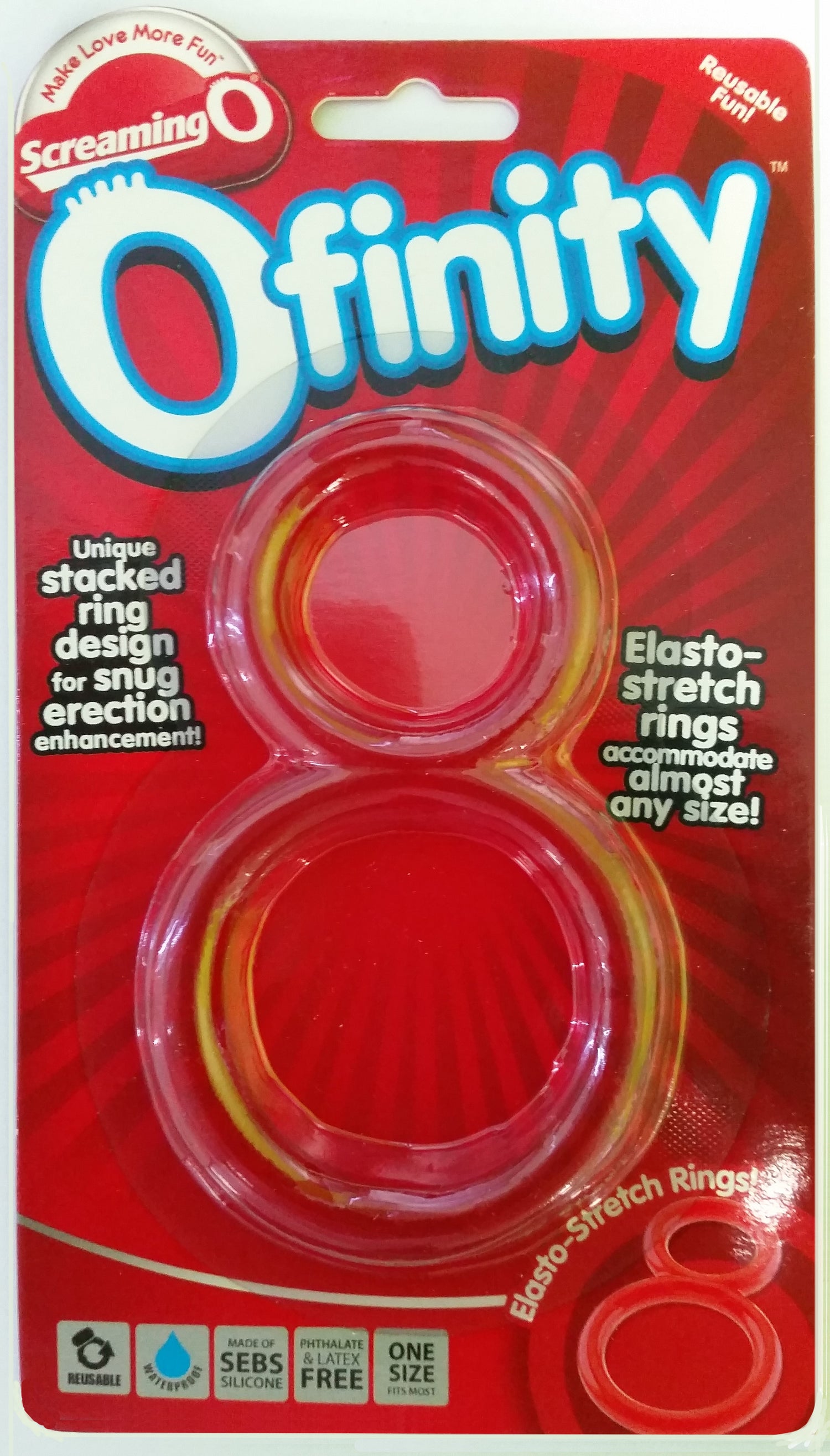 125725 - Ofinity Cock Ring Red - Just for you desires