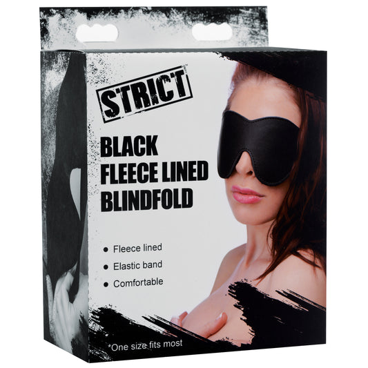 Black Fleece Lined Blindfold - Just for you desires