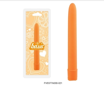 Basic 6" Vibrator Orange - Just for you desires