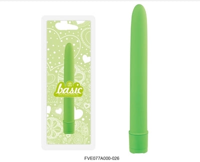 Basic 6" Vibrator Green - Just for you desires