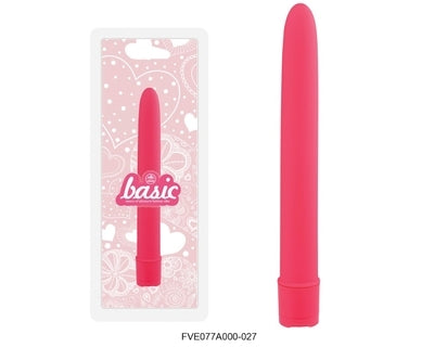 Basic 6" Vibrator Pink - Just for you desires