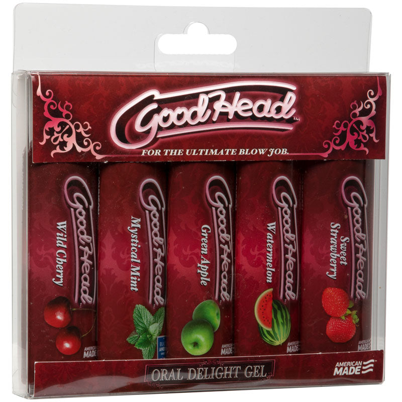 Goodhead Oral Delight Gel 5-Pack - Flavoured Oral Lotions - Set of 5 x 30 ml Bottles - Just for you desires