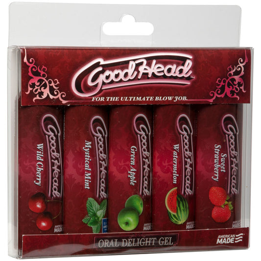 Goodhead Oral Delight Gel 5-Pack - Flavoured Oral Lotions - Set of 5 x 30 ml Bottles - Just for you desires