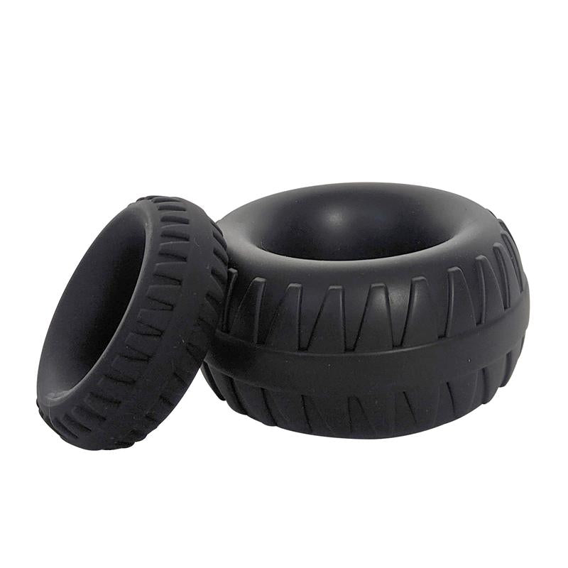 Tractor - Liquid Silicone Cock Ring - XL - Black - Just for you desires