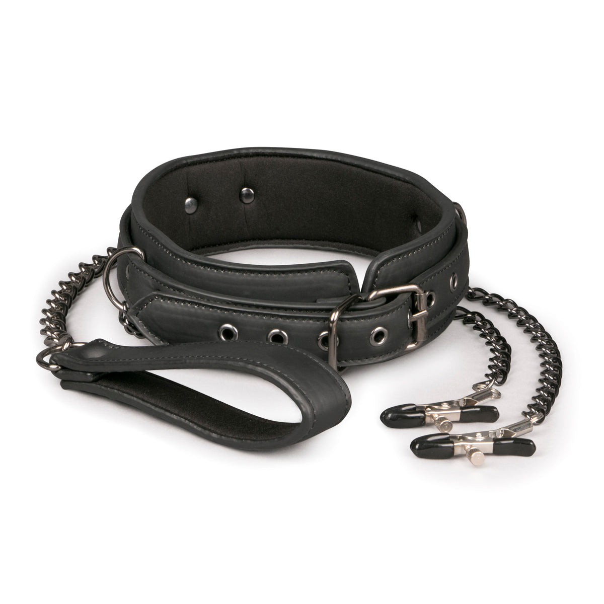 Collar With Nipple Chains - Just for you desires