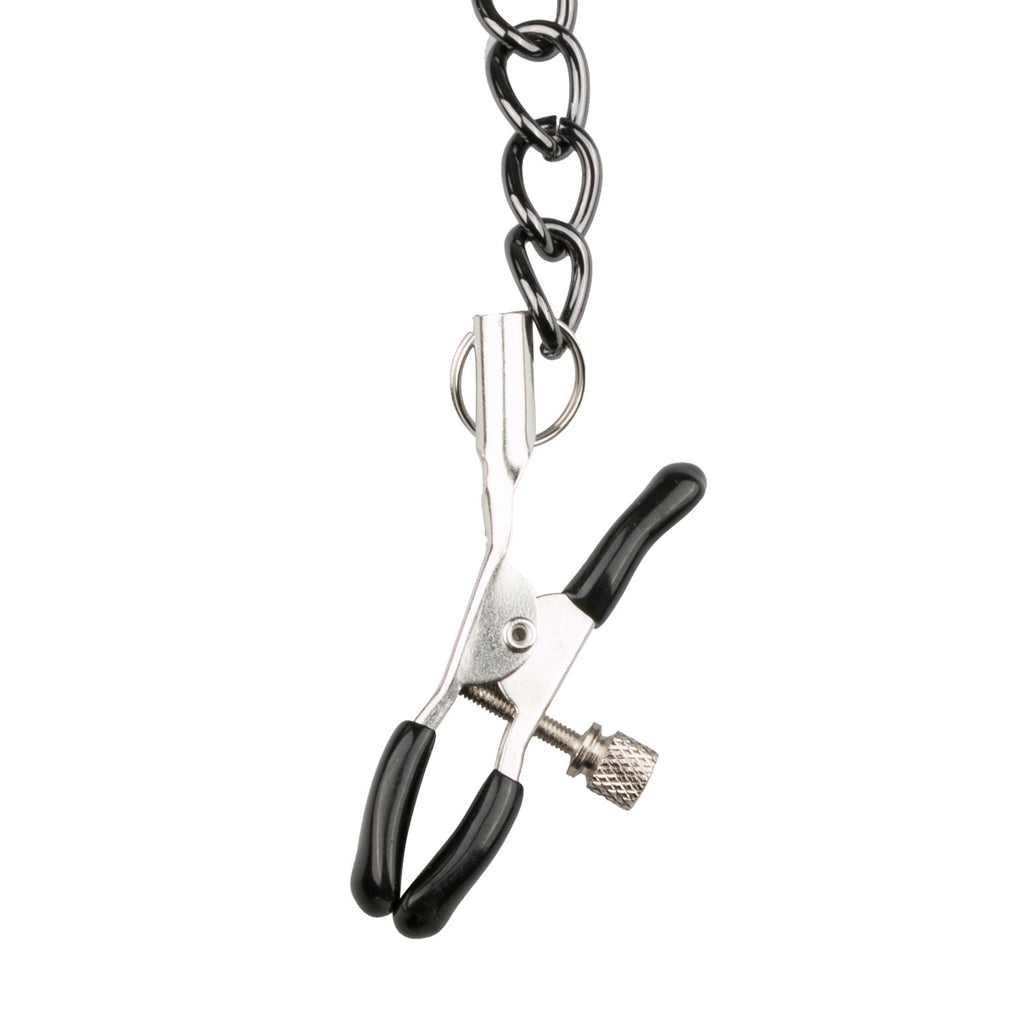 Collar With Nipple Chains - Just for you desires