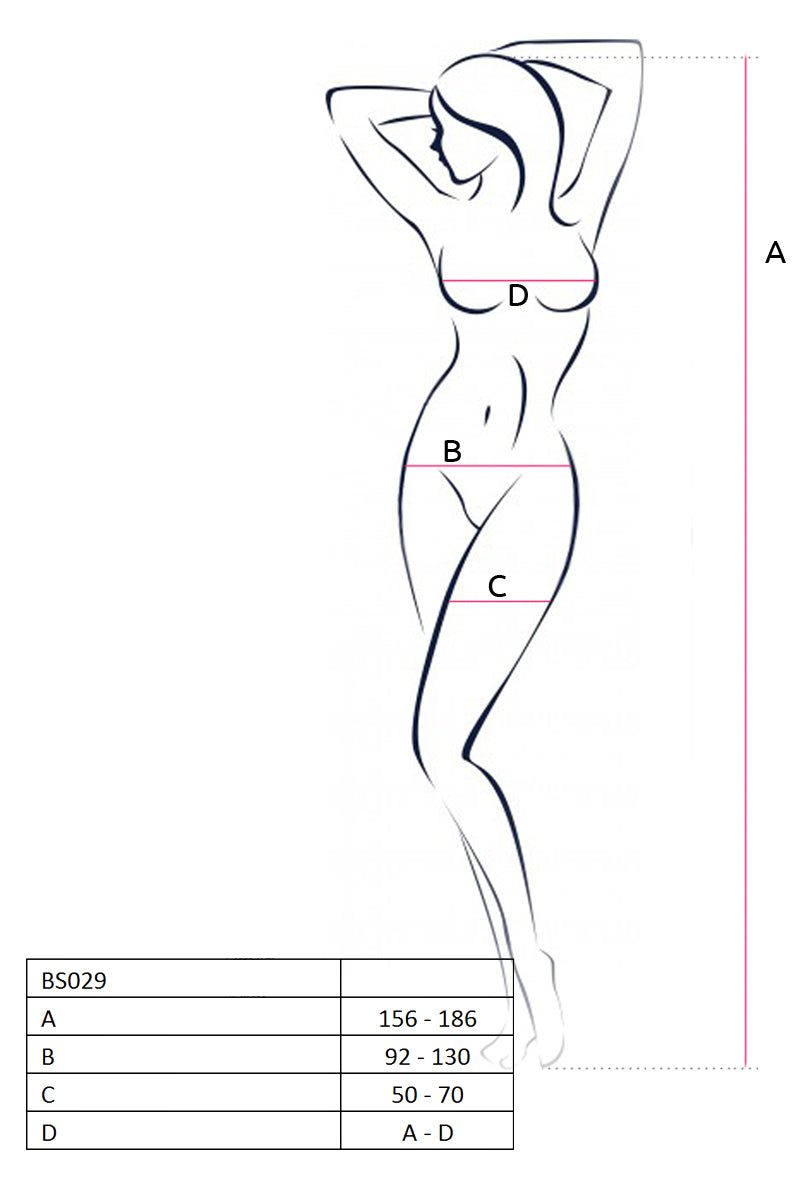 Bodystocking BS029 BLK - Just for you desires