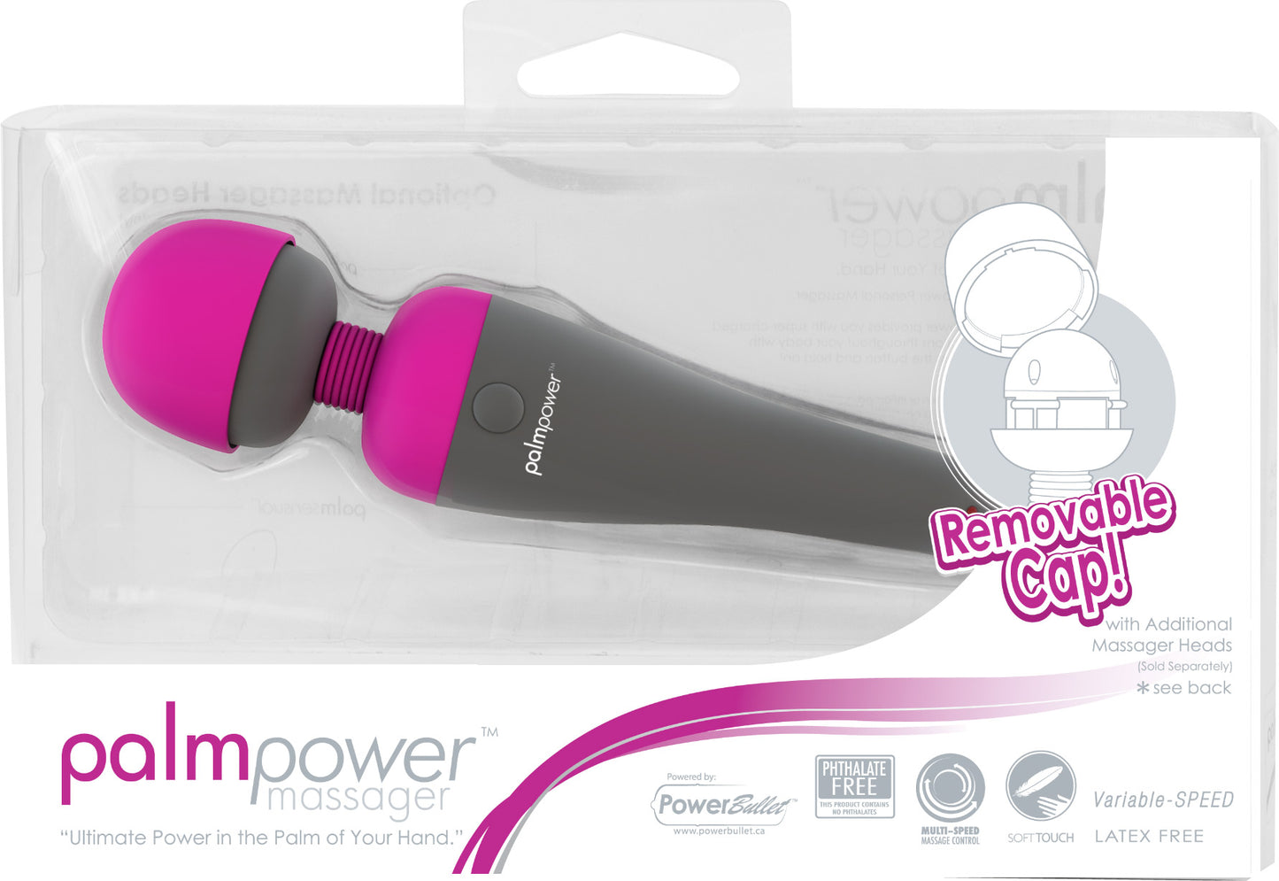 Palm Power Massager Fuschia - Just for you desires