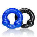 Ultraballs 2 Pack Cockring Black And Police Blue - Just for you desires