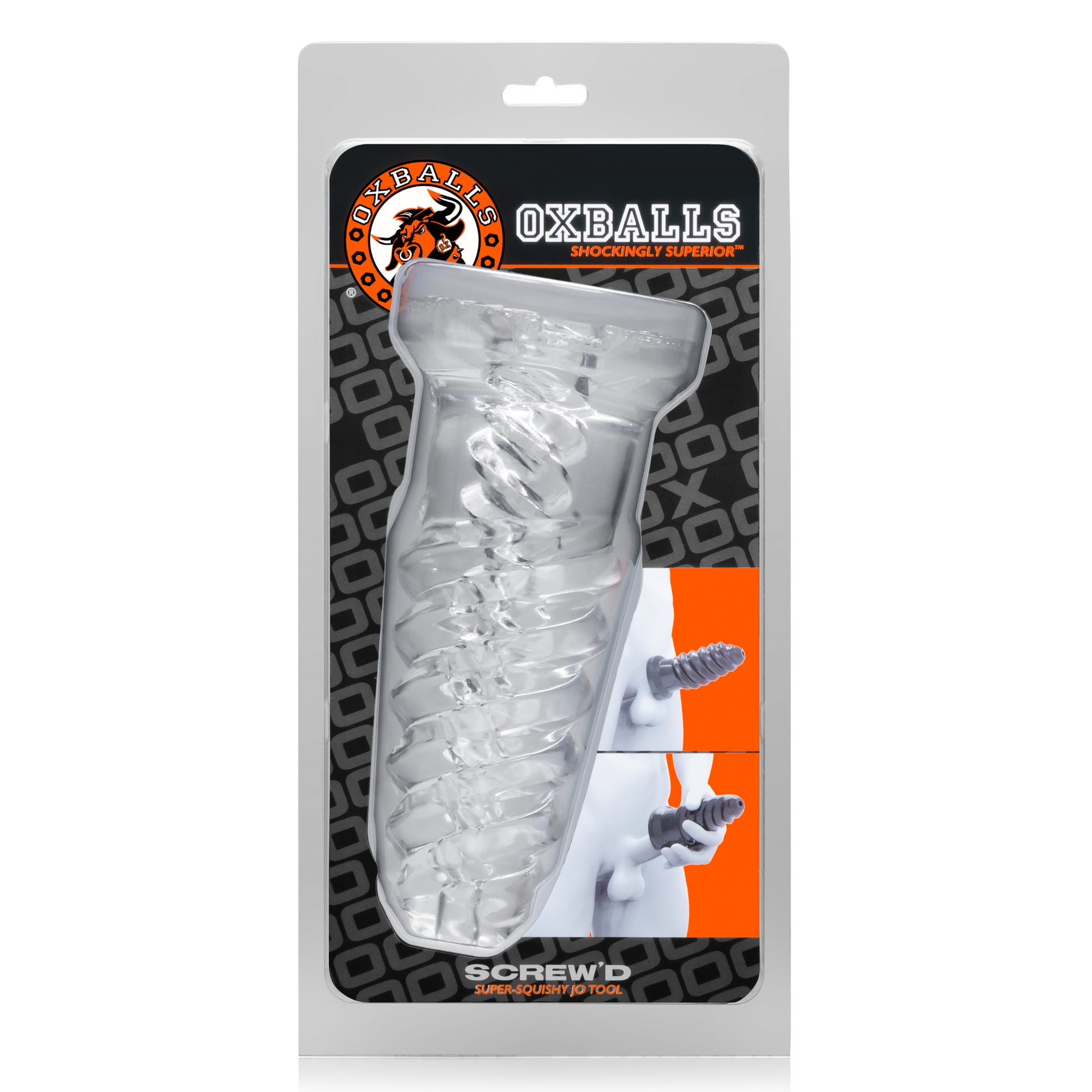 ScrewD Super Squish Corkscrew Jackoff Toy Clear - Just for you desires