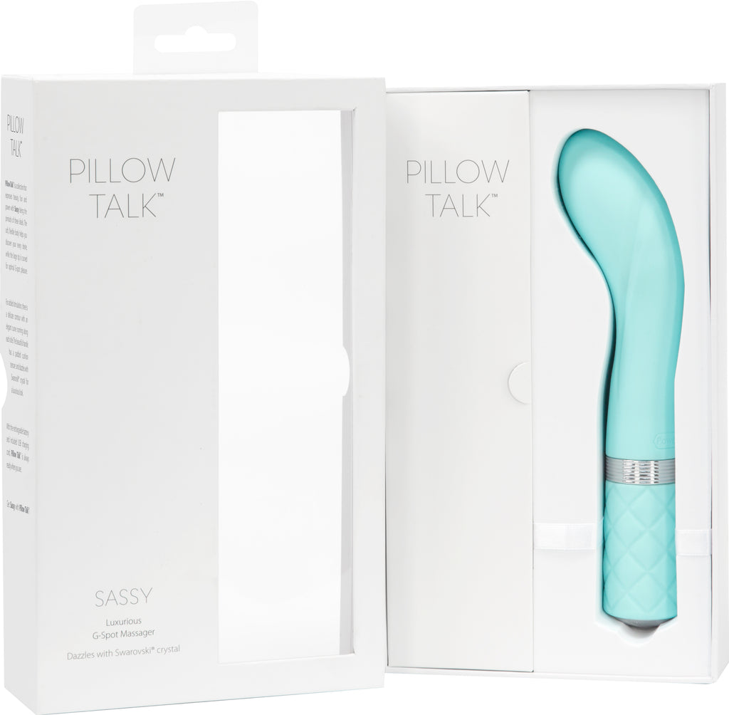 Pillow Talk Sassy G Spot With Swarovski Crystal Teal - Just for you desires