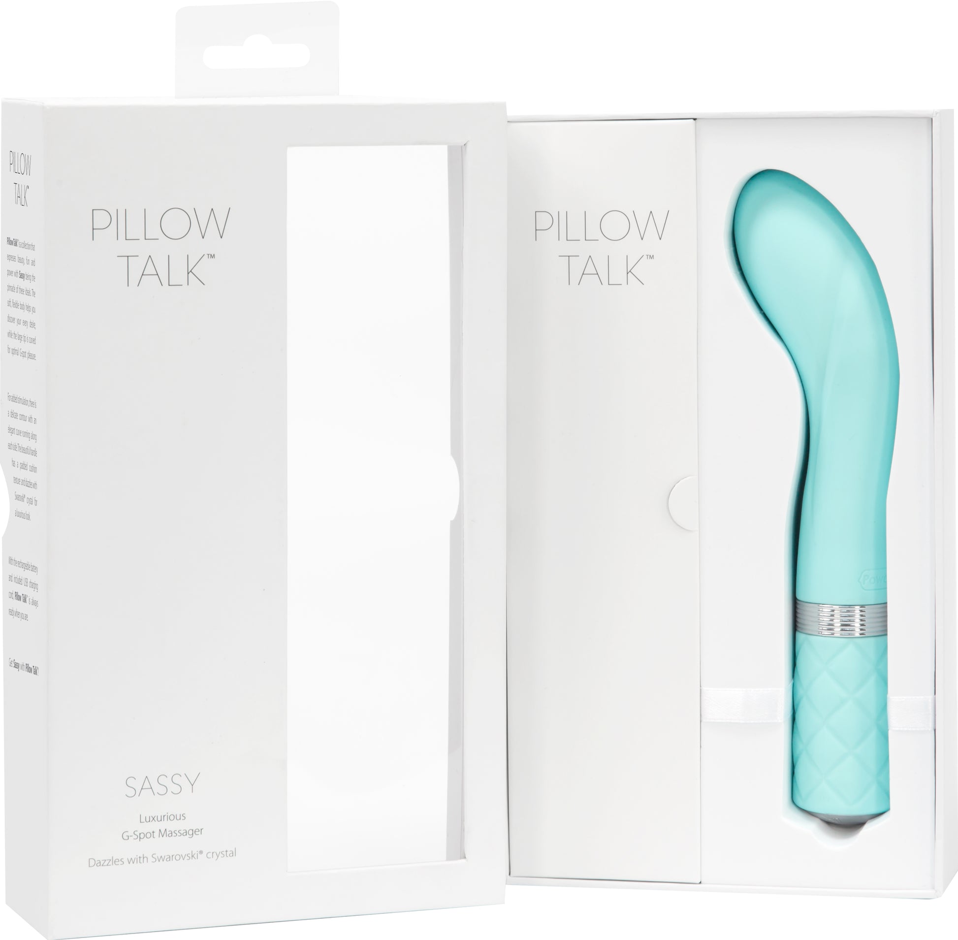 Pillow Talk Sassy G Spot With Swarovski Crystal Teal - Just for you desires
