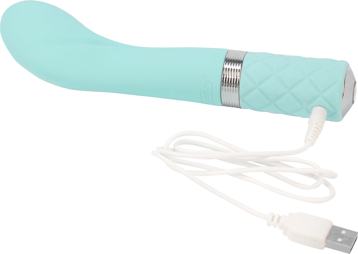 Pillow Talk Sassy G Spot With Swarovski Crystal Teal - Just for you desires