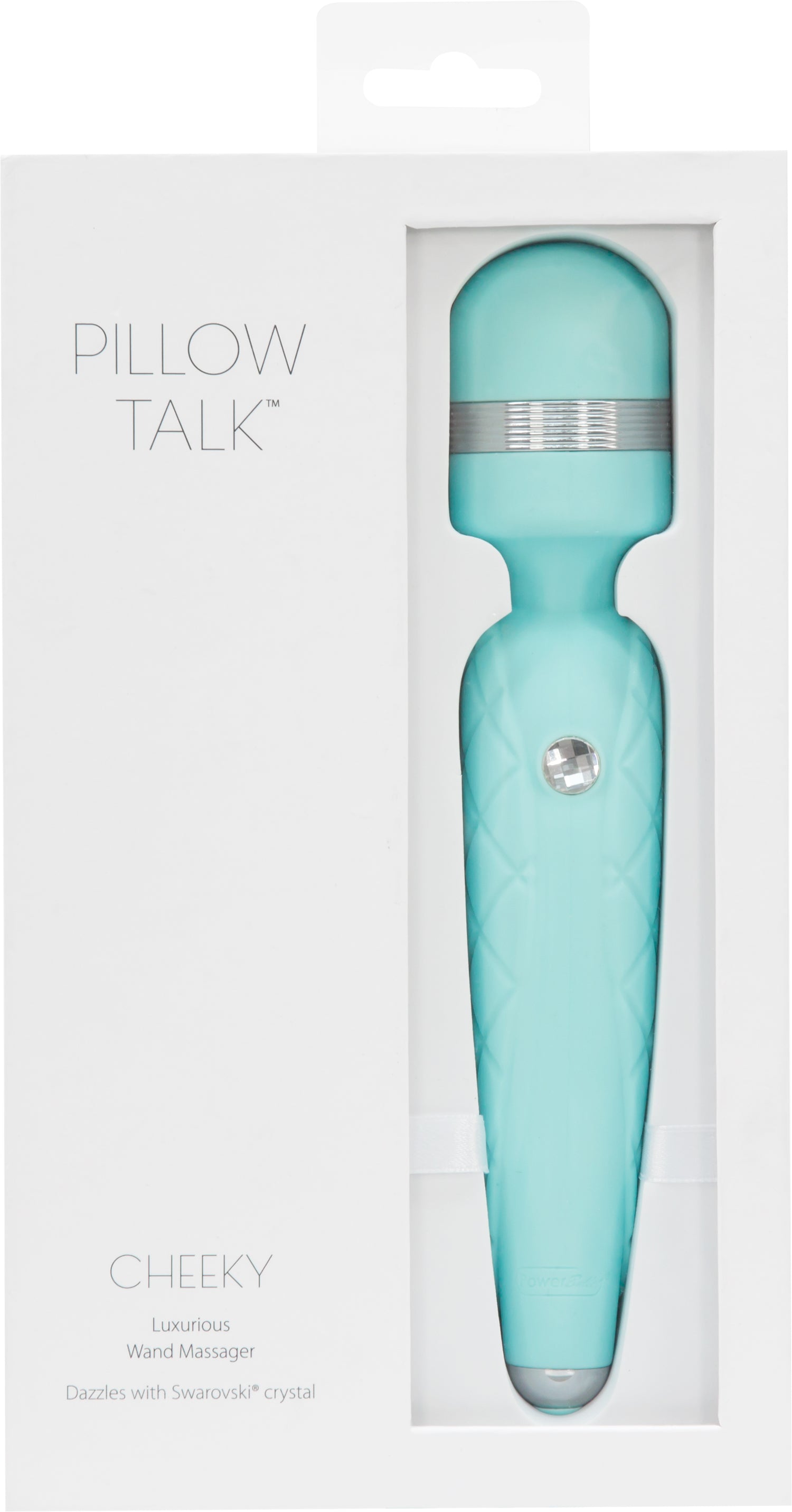 Pillow Talk Cheeky Wand Vibe With Swarovski Crystal Teal - Just for you desires
