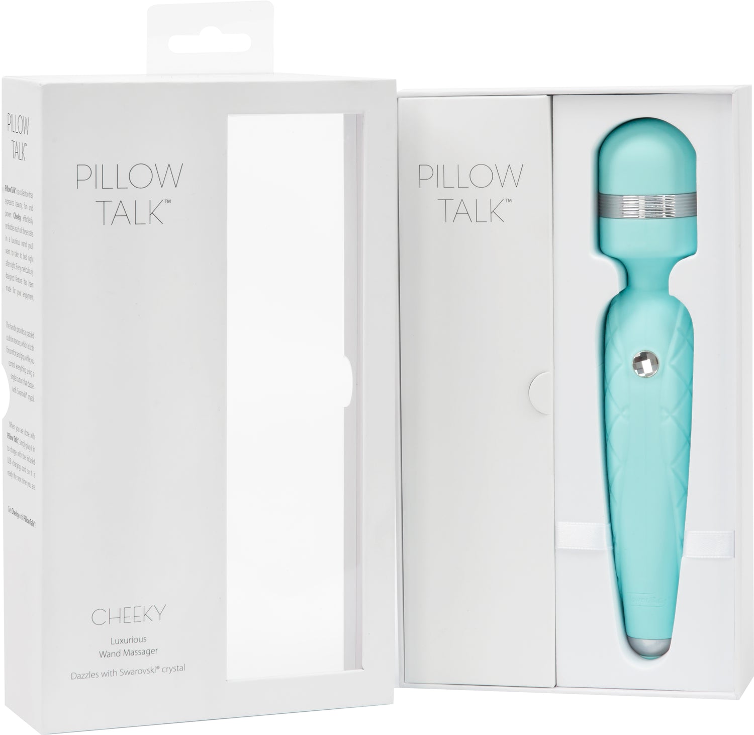 Pillow Talk Cheeky Wand Vibe With Swarovski Crystal Teal - Just for you desires