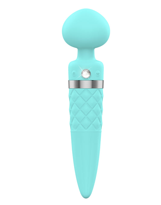 Pillow Talk Sultry Rotating Wand Teal - Just for you desires