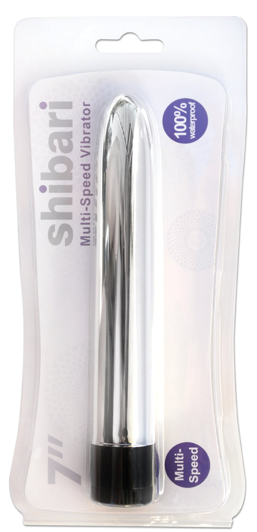 Shibari Multi-Speed Vibrator 7in Silver - Just for you desires