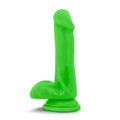 Neo Dual Density Cock With Balls 6 Inch Neon Green - Just for you desires
