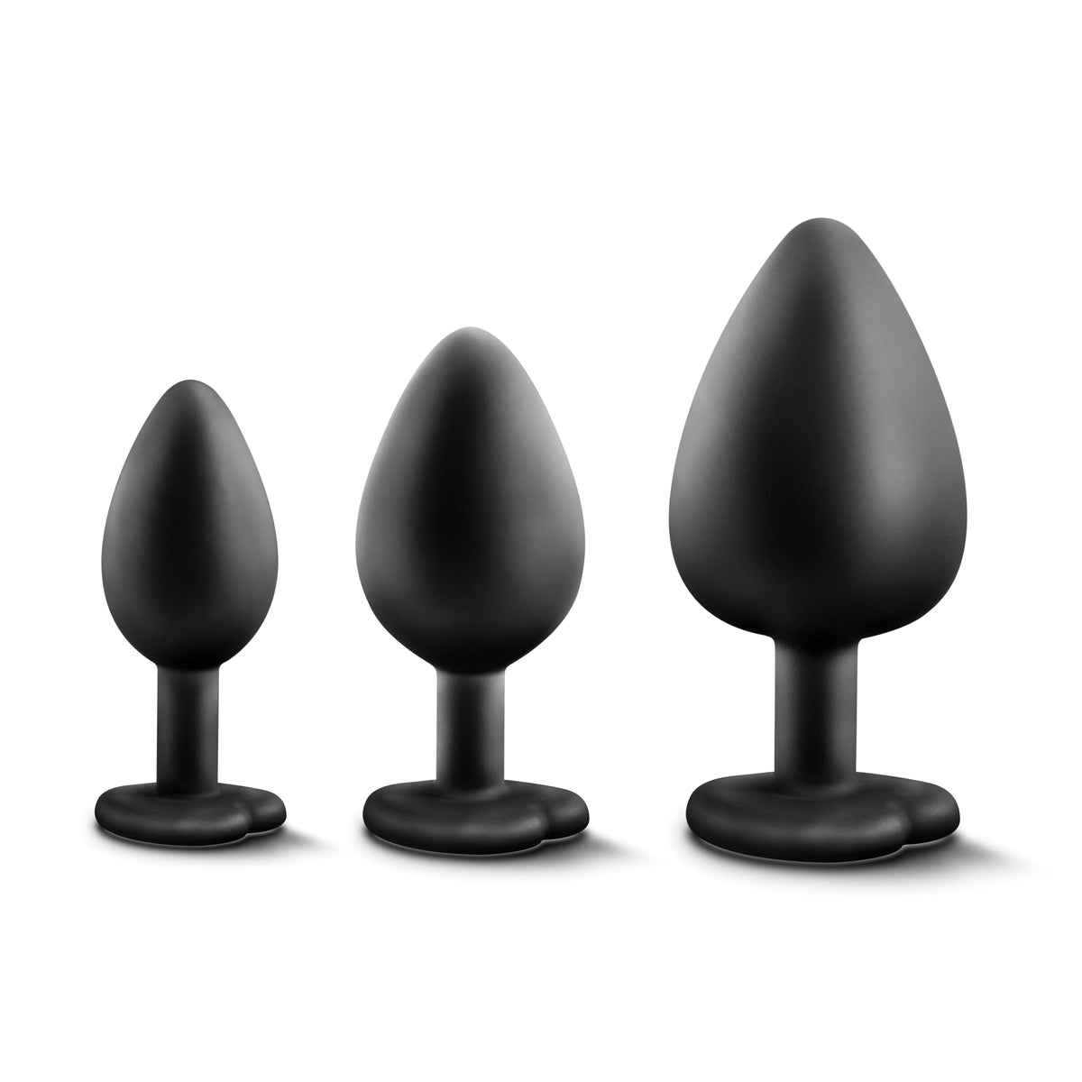 Luxe Bling Plugs Training Kit Black With White Gems - Just for you desires
