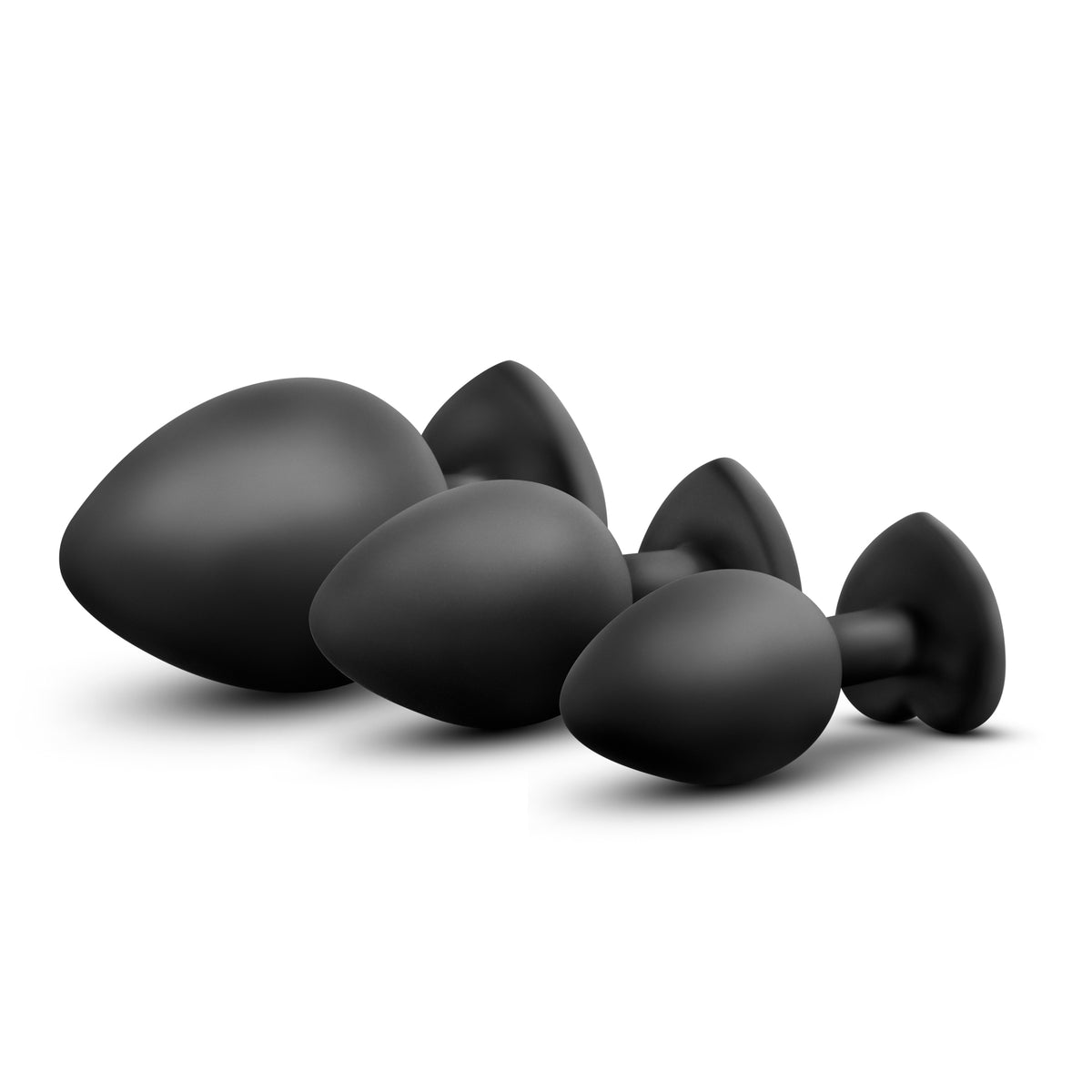Luxe Bling Plugs Training Kit Black With White Gems - Just for you desires