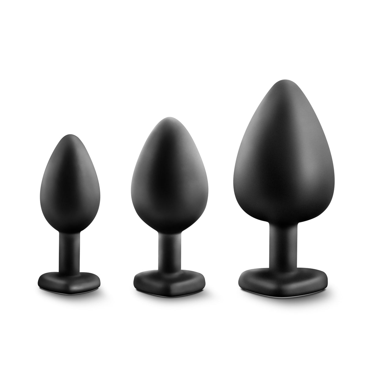Luxe Bling Plugs Training Kit Black With White Gems - Just for you desires