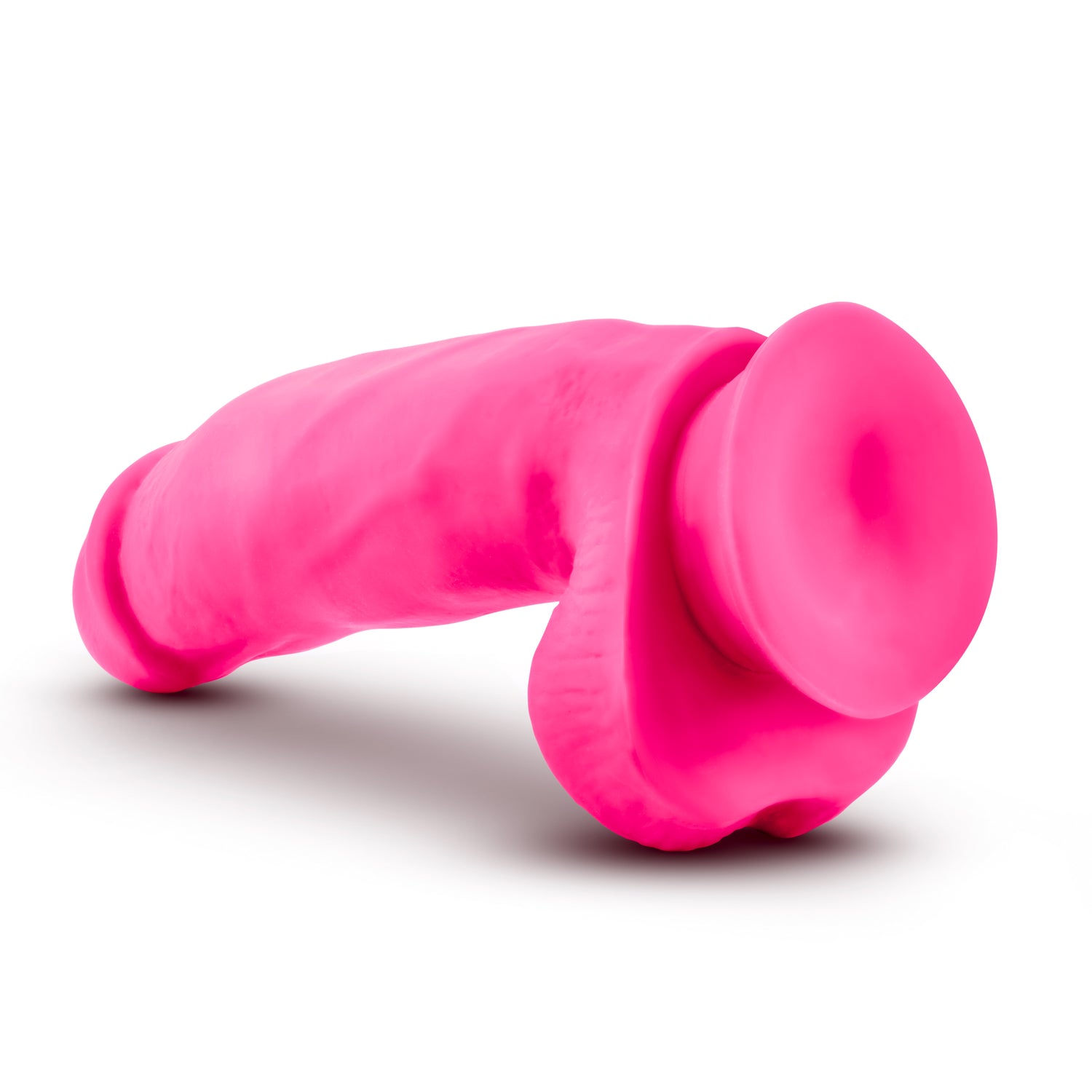 Neo Elite 7in Silicone Dual Density Cock with Balls Neon Pink - Just for you desires