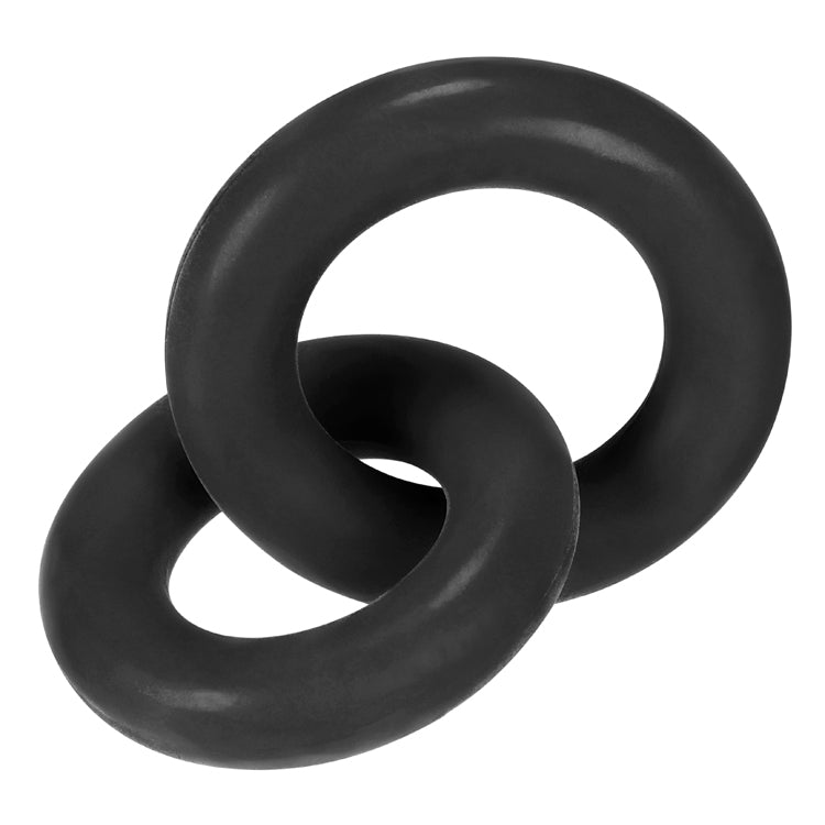 DUO Linked Cock/Ball Rings by Hunkyjunk Tar - Just for you desires