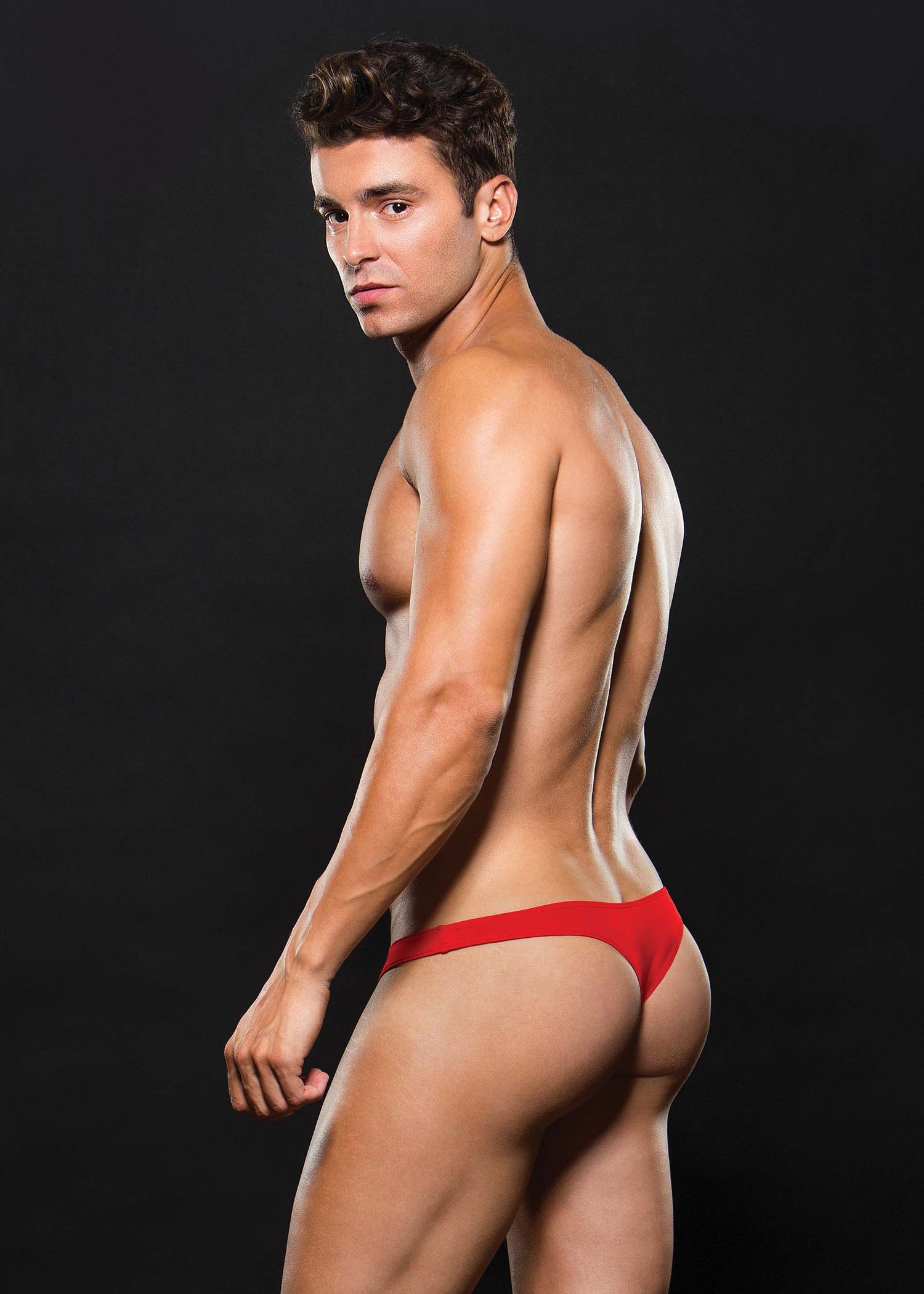 Microfibre Low Rise Zip Thong Red - Just for you desires