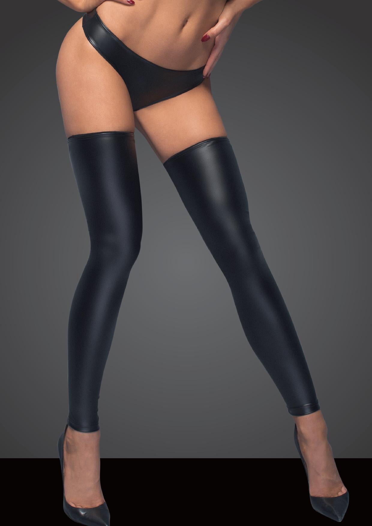 Power Wetlook Stockings And Panties With Silver Zipper - Just for you desires