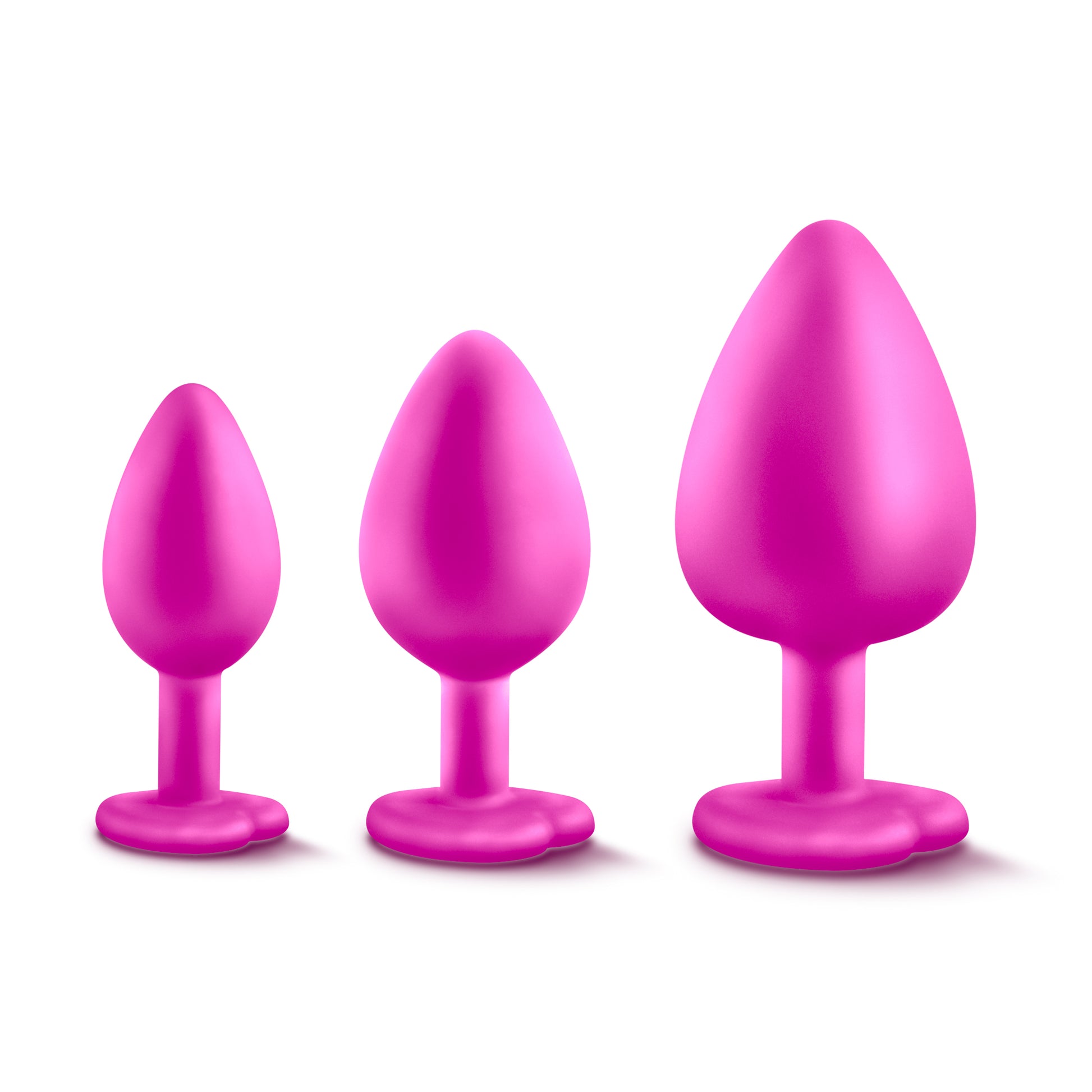 Luxe Bling Plugs Training Kit Pink With White Gems - Just for you desires