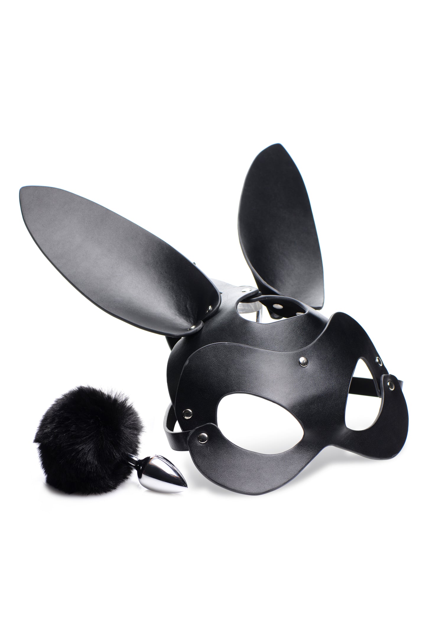 Bunny Tail Anal Plug and Mask Set - Just for you desires