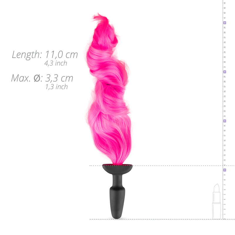 Silicone Butt Plug With Tail Pink - Just for you desires
