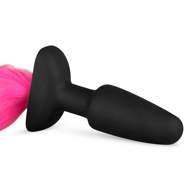 Silicone Butt Plug With Tail Pink - Just for you desires