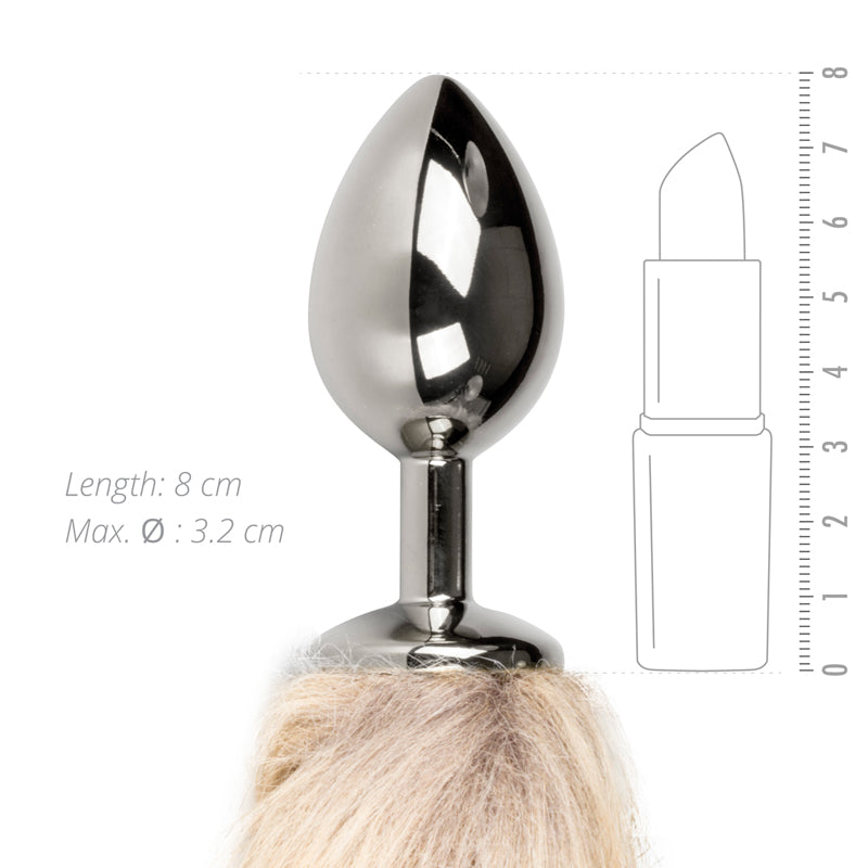 Fox Tail No. 2 Silver Plug - Just for you desires