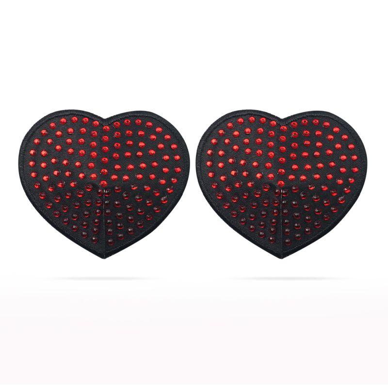 Reusable Red Diamond Heart Nipple Pasties - Just for you desires