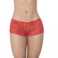 Lace Boyshort Red - Just for you desires